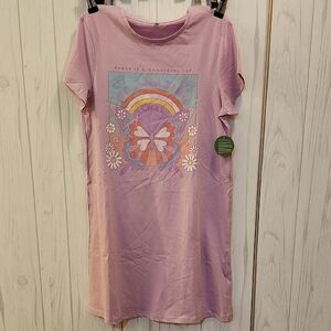 Amazing Butterfly Kids T-shirt Dress - Pink